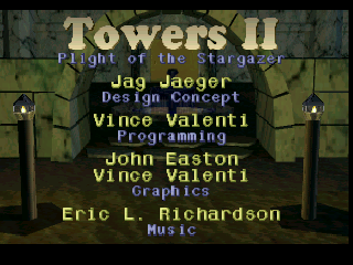 Towers II Enhanced Stargazer Edition title screen for Jaguar